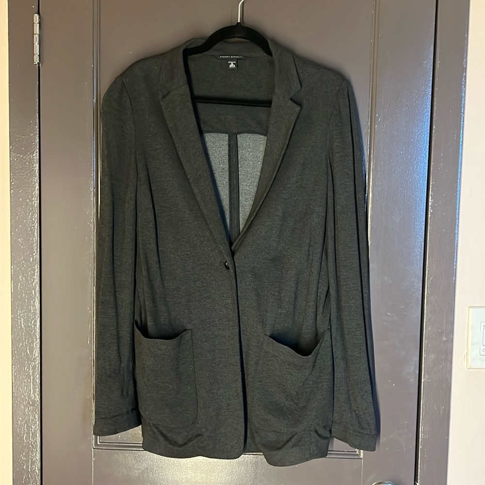 Longline knit blazer